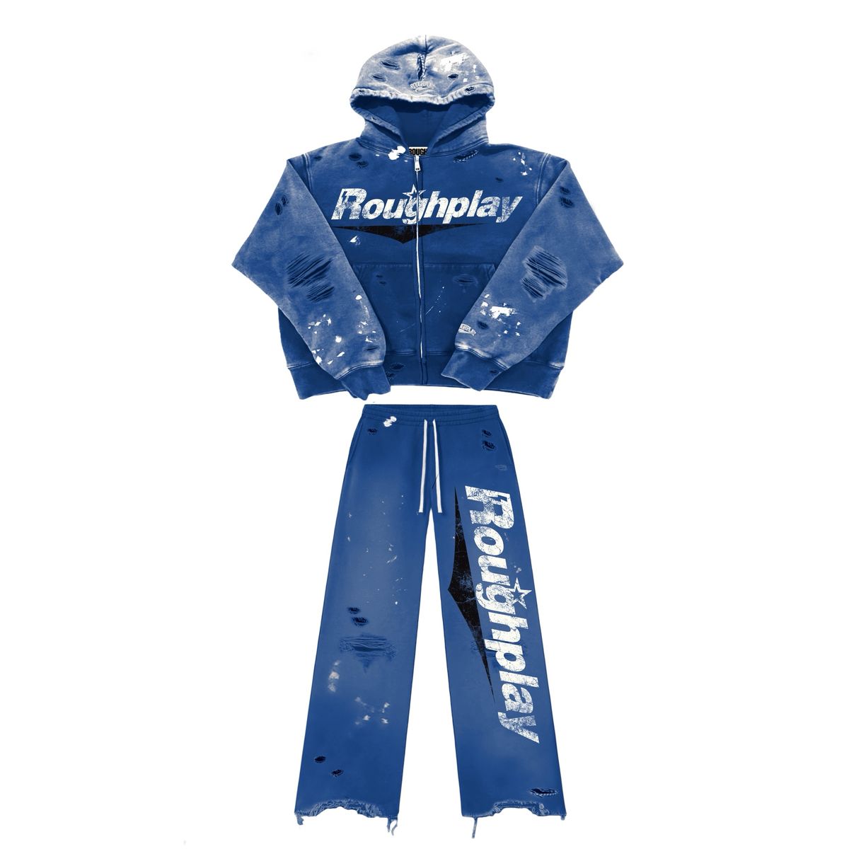 Roughplay Royal Black Sweatsuit Zip Up