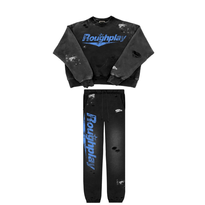 Roughplay Black Blue Crewneck Set