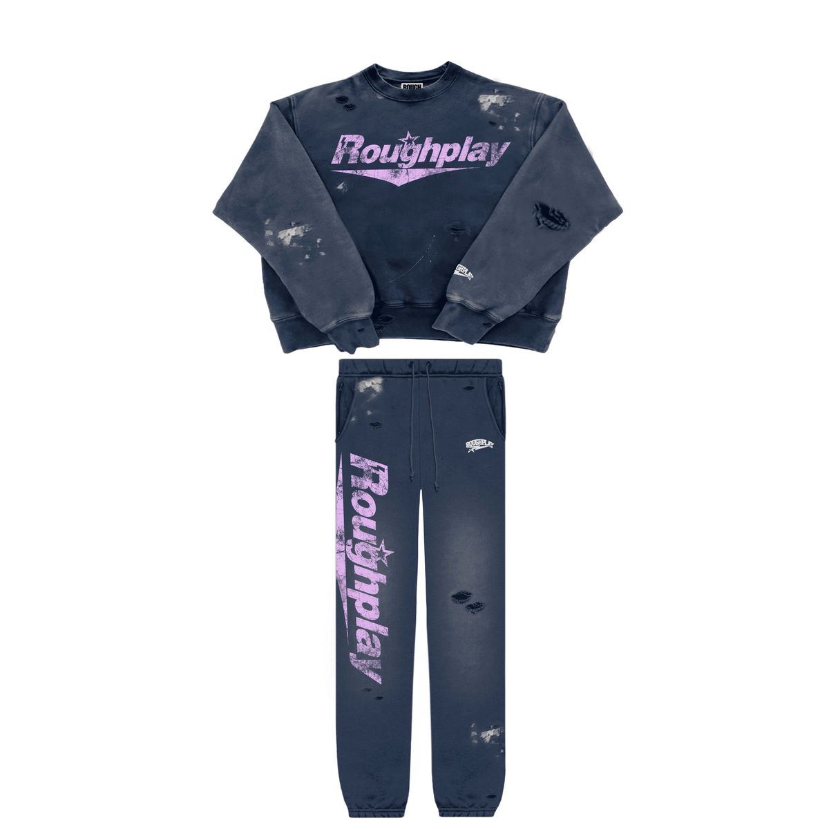 Roughplay Navy Purple Crewneck Set