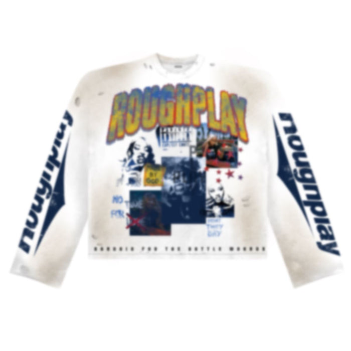 Roughplay "No Time For Love" White Tee Long Sleeve
