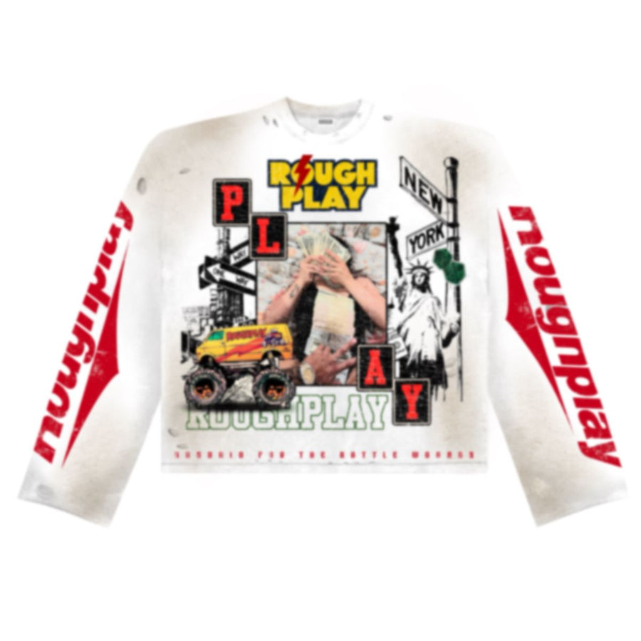 Roughplay "The City" White Tee Long Sleeve