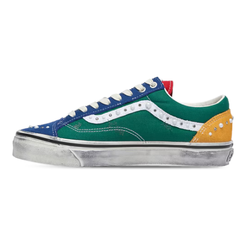 FLEX SHOP Vans Pearlized LX Old Skool Yacht Club sneakers in multi-colour canvas with pearl stud detailing.