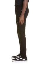 Amiri Black MX1 Bandana Ripped Patch Skinny Jeans