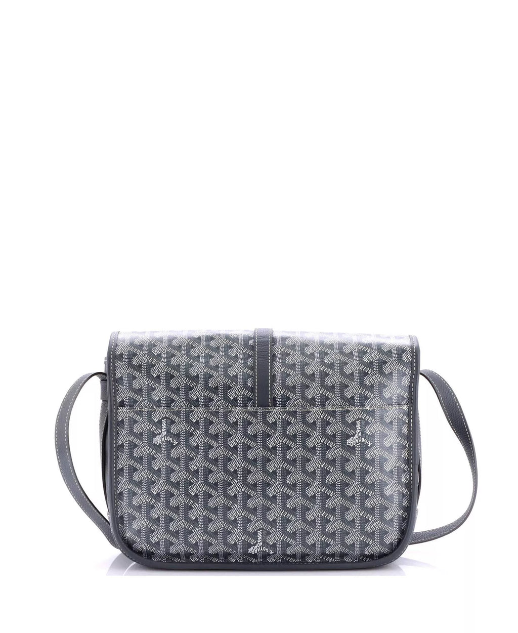 Goyard Grey MM Belvedere Messenger Bag Coated Canvas Pre-Owned