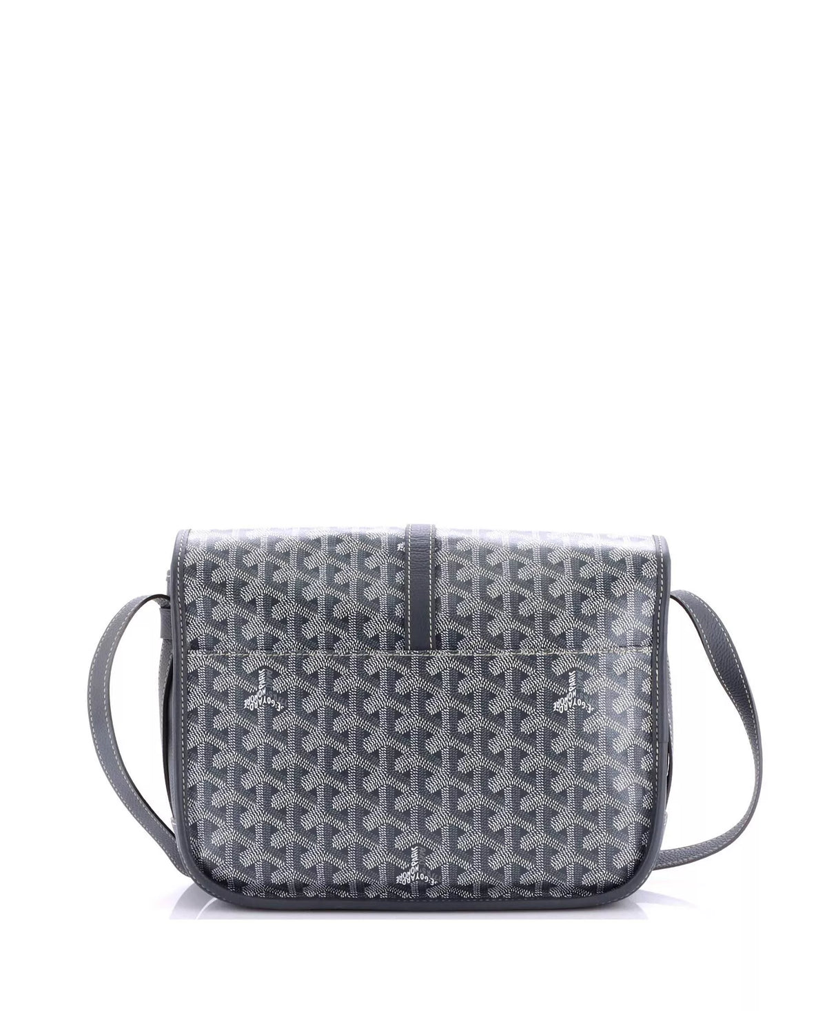 Goyard Grey MM Belvedere Messenger Bag Coated Canvas Pre-Owned