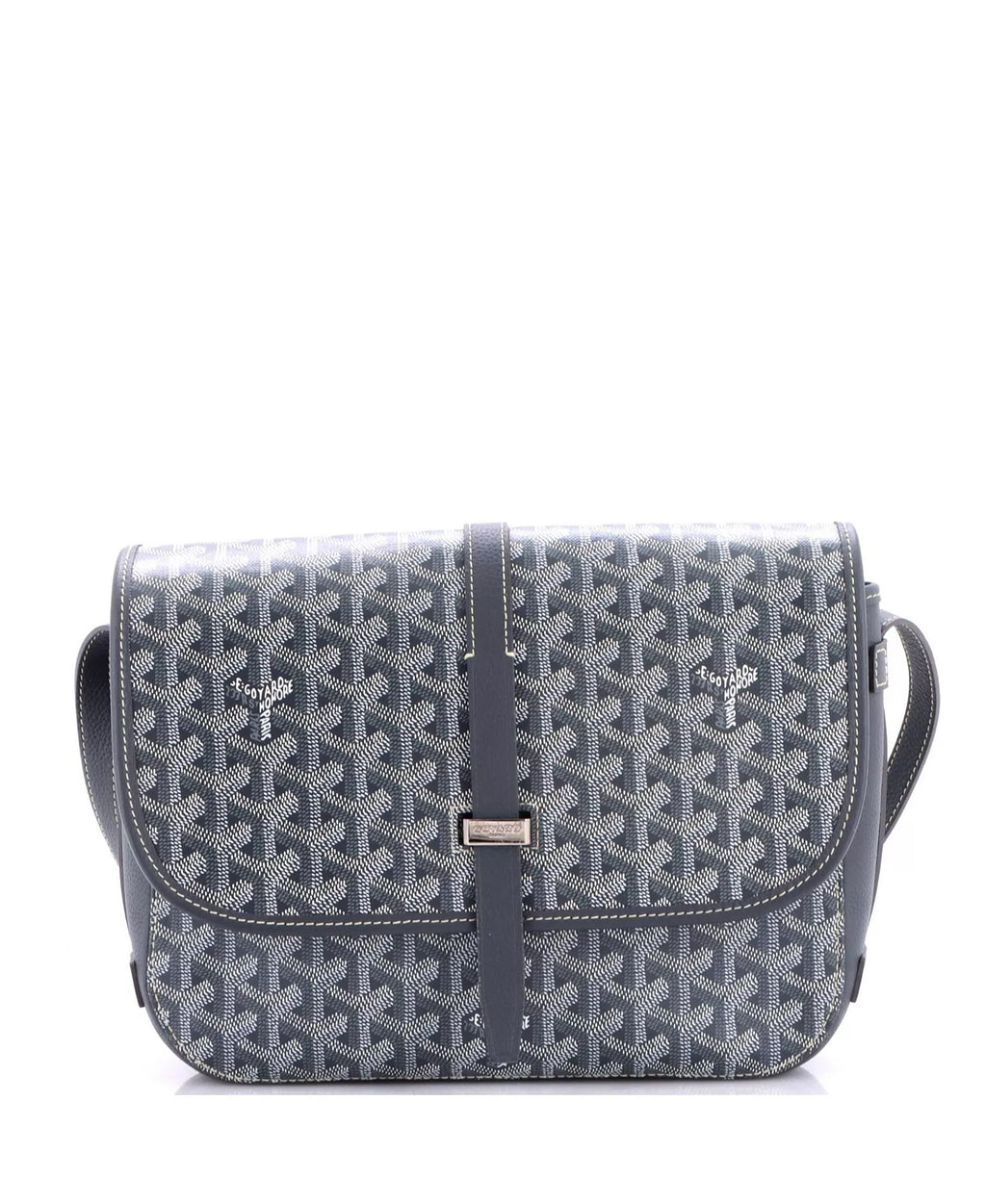 Goyard Grey MM Belvedere Messenger Bag Coated Canvas Pre-Owned