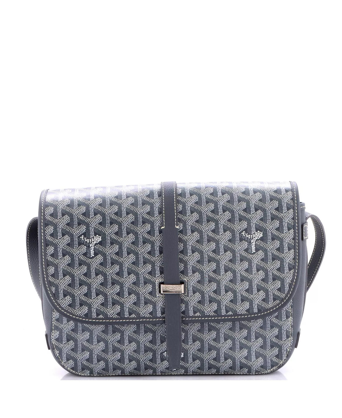 Goyard Grey MM Belvedere Messenger Bag Coated Canvas Pre-Owned