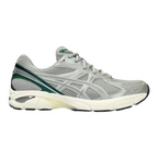 FLEX SHOP ASICS GT-2160 running shoe in seal grey mesh with jewel green accents and Gel cushioning technology.