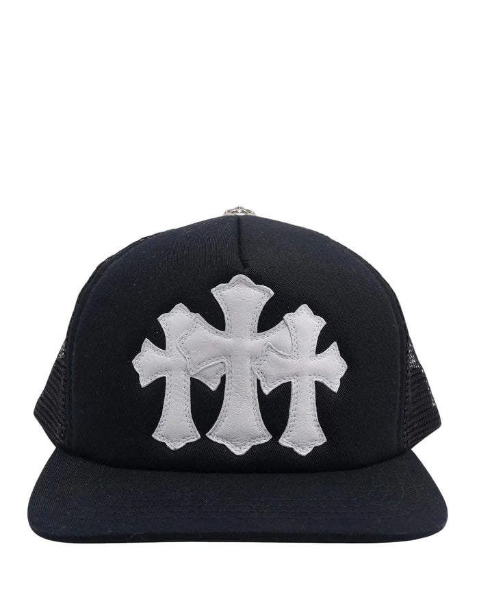 Chrome Hearts Cemetery Cross Patch Hat Black Pre-owed