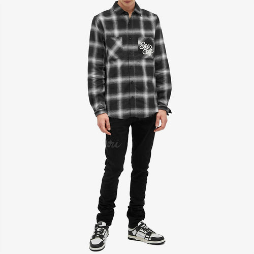Amiri Jeans Black Script Logo Applique