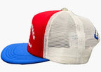 Chrome Hearts Hat Red Blue Hollywood Triple Cross Trucker