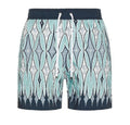 Amiri Swim Shorts Argyle Blue Aqua