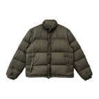Chrome Hearts Puffer Down Jacket Olive Tonal Monogram Cross