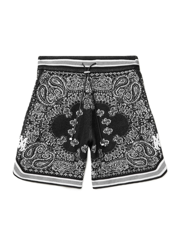 Amiri Shorts Bandana Black White