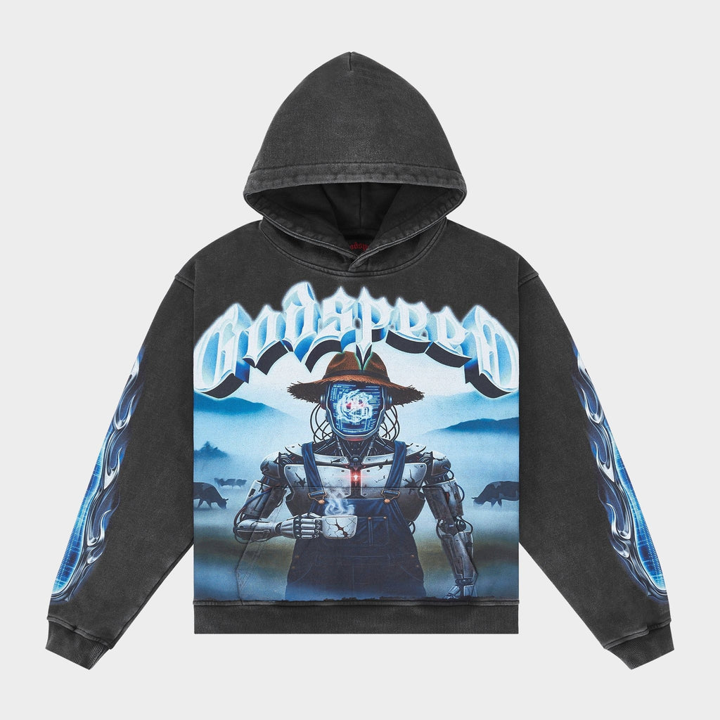 Godspeed Aura Farm Black Blue Hoodie