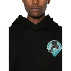 FLEX SHOP black Amiri hoodie featuring a detailed panther graphic on the chest for a premium streetwear look.