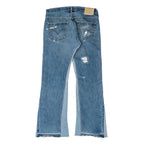 Gallery Dept. Distressed Indiana Flare Dark Blue Jeans