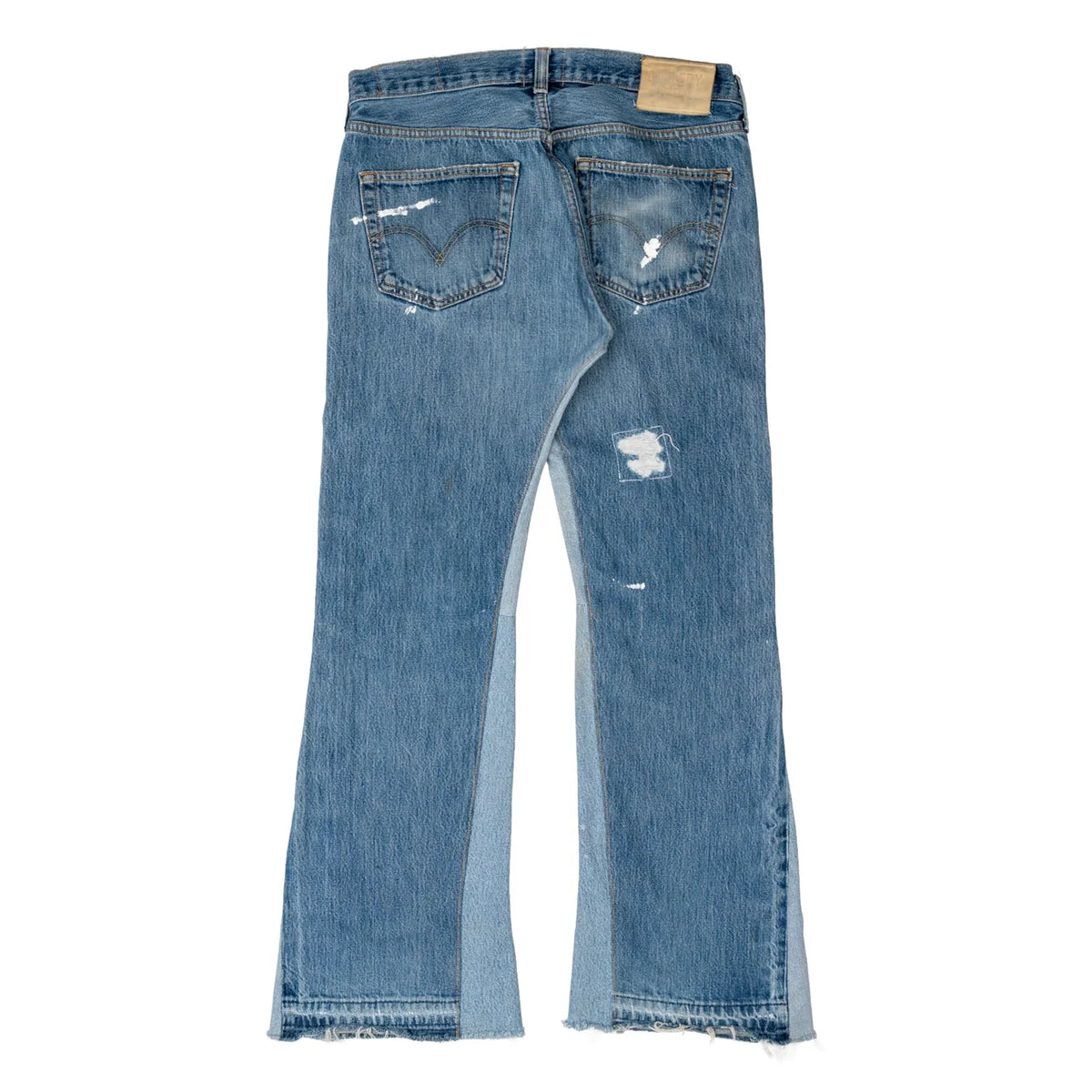Gallery Dept. Distressed Indiana Flare Dark Blue Jeans