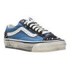 FLEX SHOP Vans Old Skool 36 sneakers in pearl blue with white pearlized embellishments and distressed rubber soles.