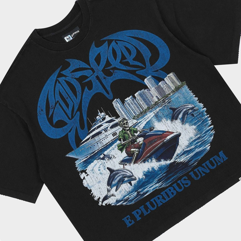 Godspeed Tee GMYC Wave Runner Black