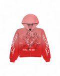 Visionary Club Hoodie Red BOXY OVERSIZED ZIP UP