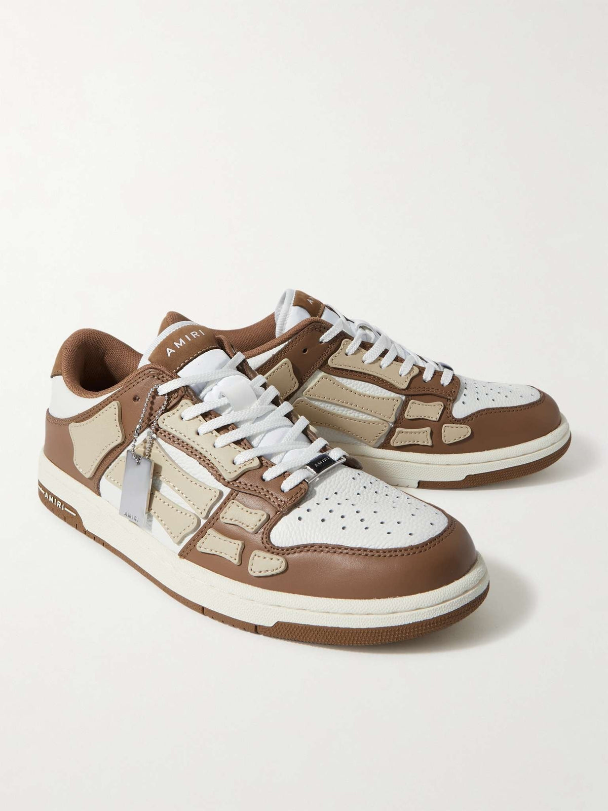 Amiri Skel Low Sneakers Tan White