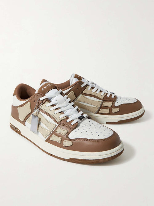 Amiri Skel Low Sneakers Tan White