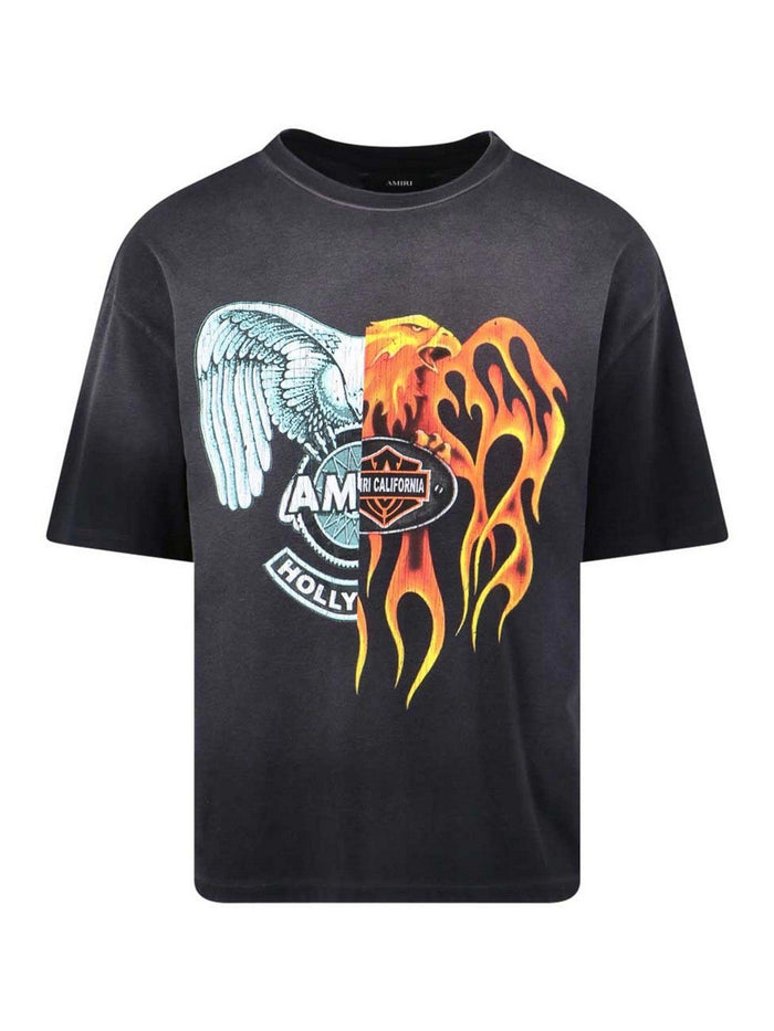 Amiri Tee Spliced Logo Black