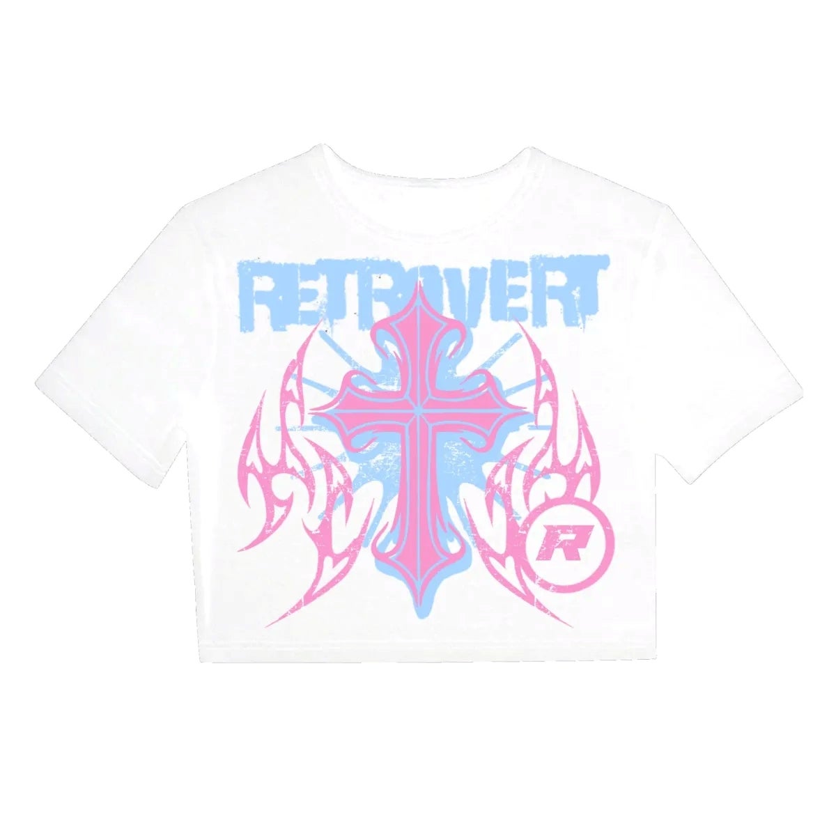 RetroVert Woman's White CROSS BIKER Set