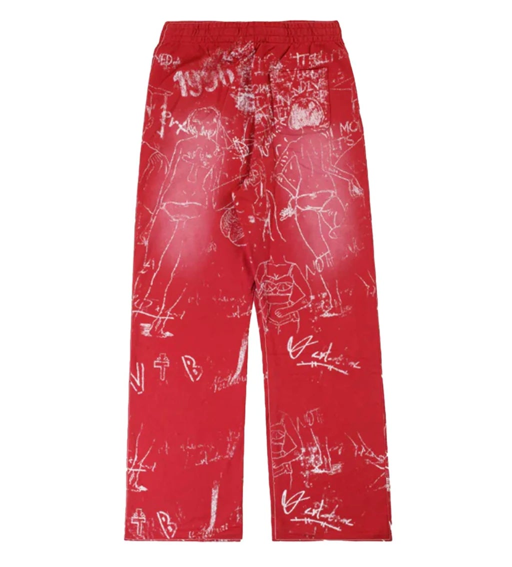 Vertabrae Sweatpants Red Silo Sketch