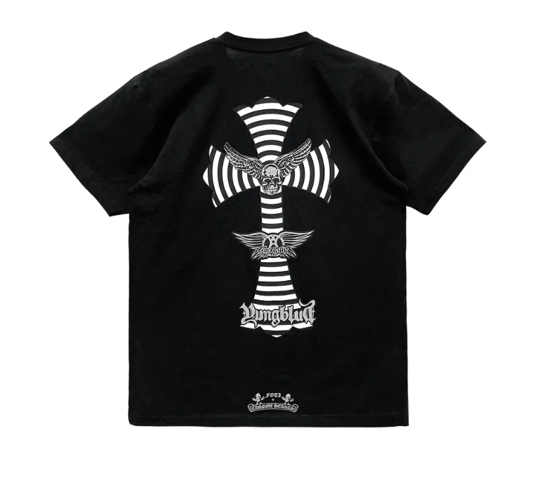 Chrome Hearts Tee Foti Yungblud Aerosmith Cross Black