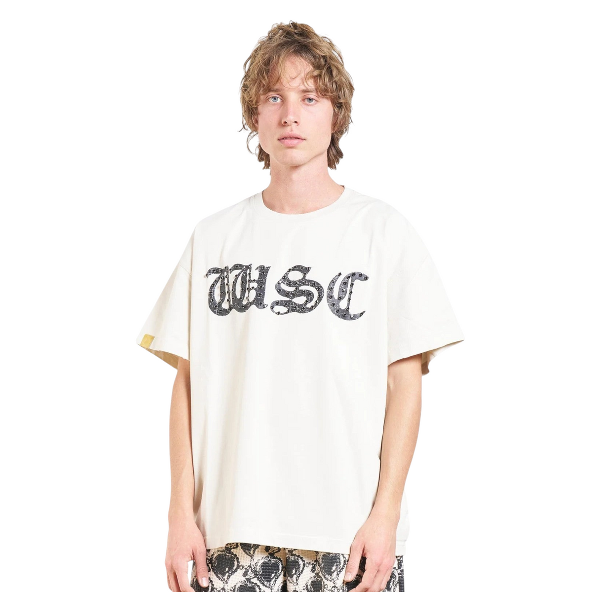 WSC Tee W.S.C. Rhinestone Bone