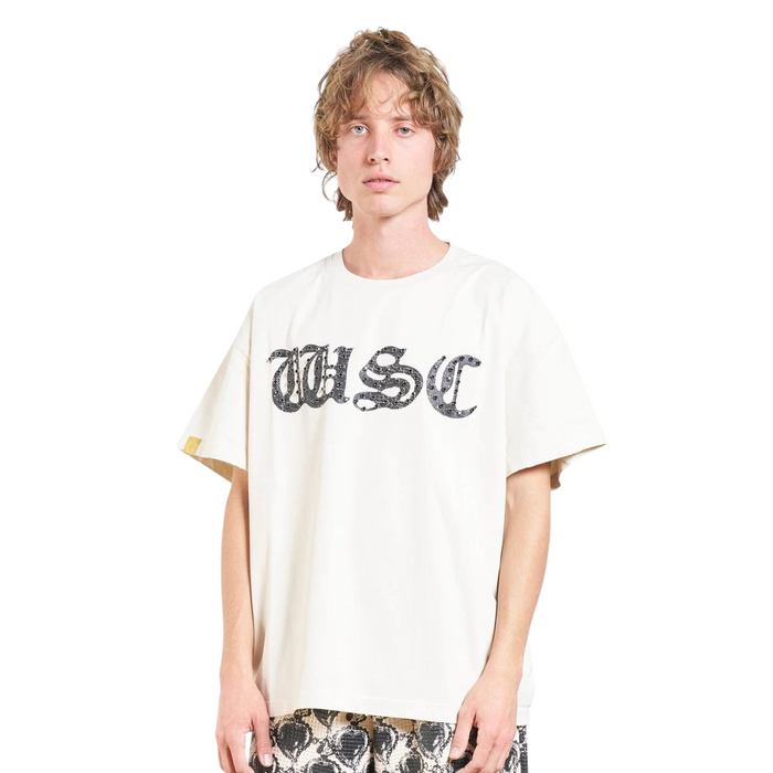 WSC Tee W.S.C. Rhinestone Bone
