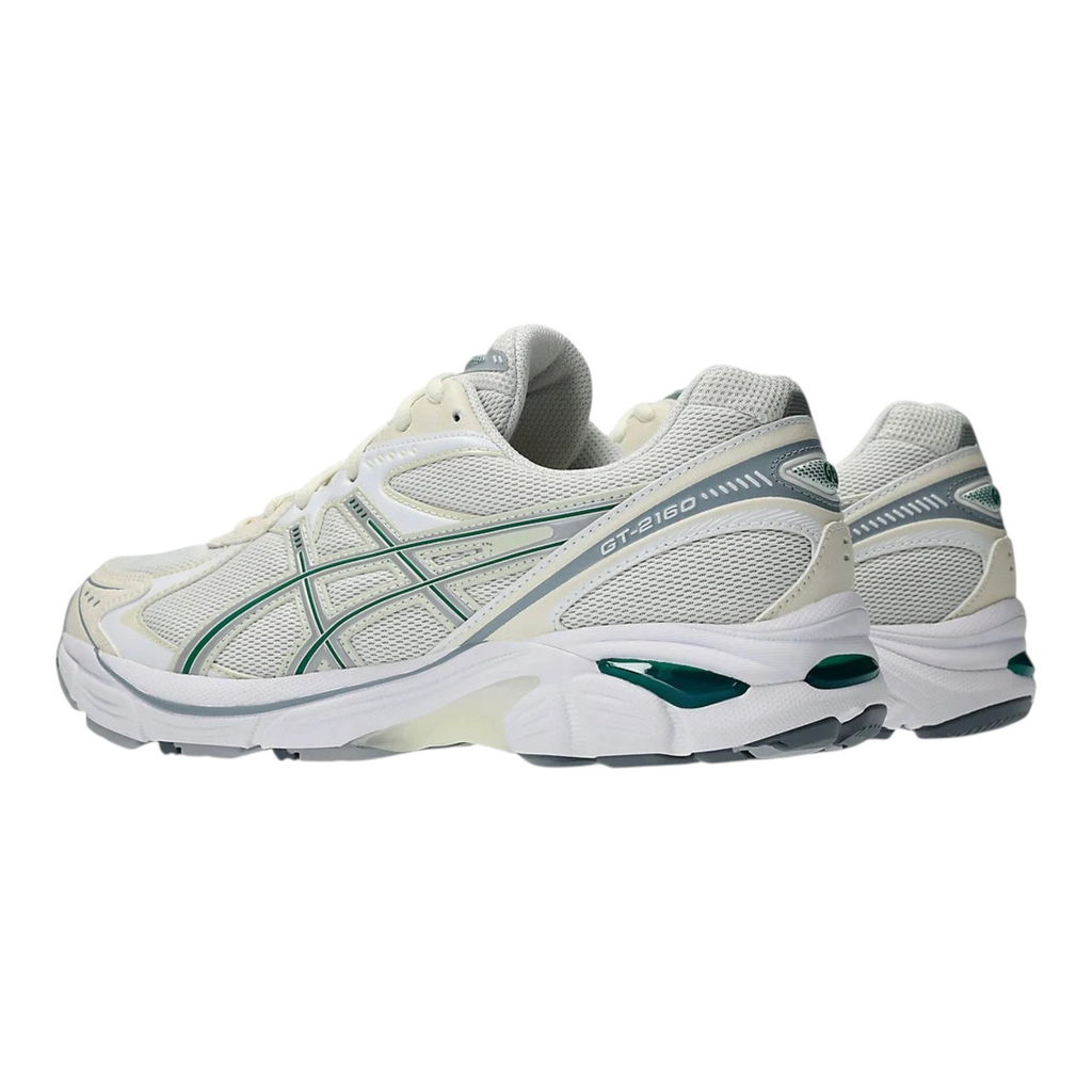 FLEX SHOP ASICS GT-2160 sneakers in cream and jasper green with mesh upper and Gel cushioning technology