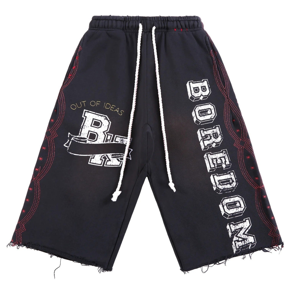 Boredom Kills Shorts Collegiate Faded Black