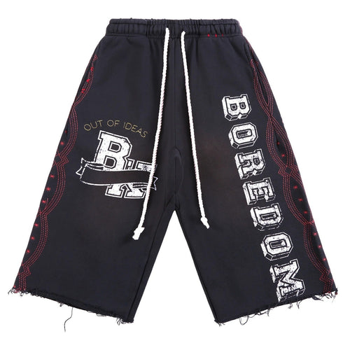 Boredom Kills Shorts Collegiate Faded Black