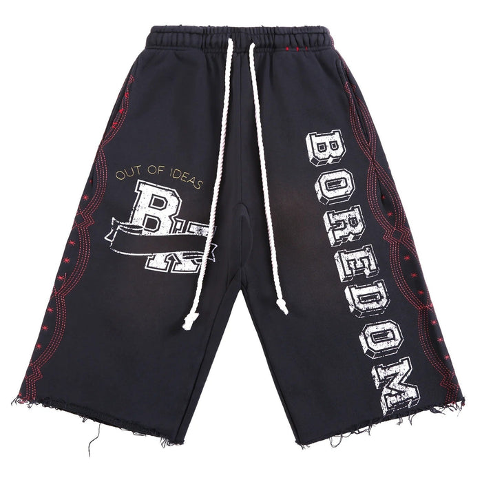 Boredom Kills Shorts Collegiate Faded Black