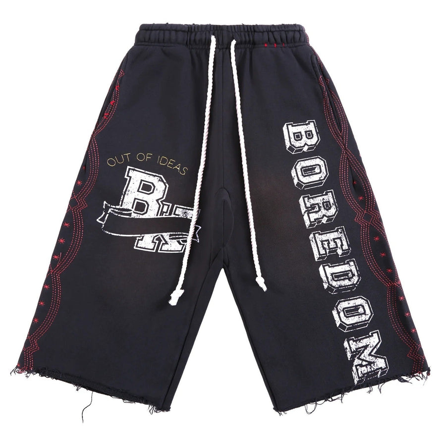 Boredom Kills Shorts Collegiate Faded Black