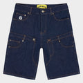 Godspeed Denim Shorts Raw Blue Twin Panel