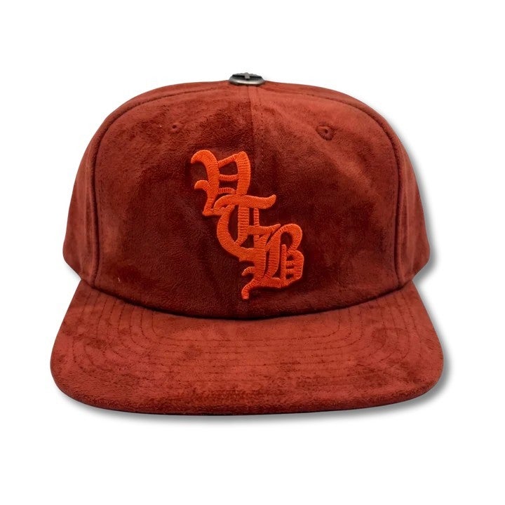 Vertabrae Hat Rust Suede Snapback Red Orange