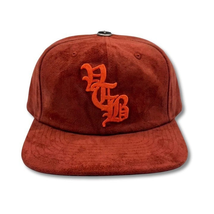 Vertabrae Hat Rust Suede Snapback Red Orange