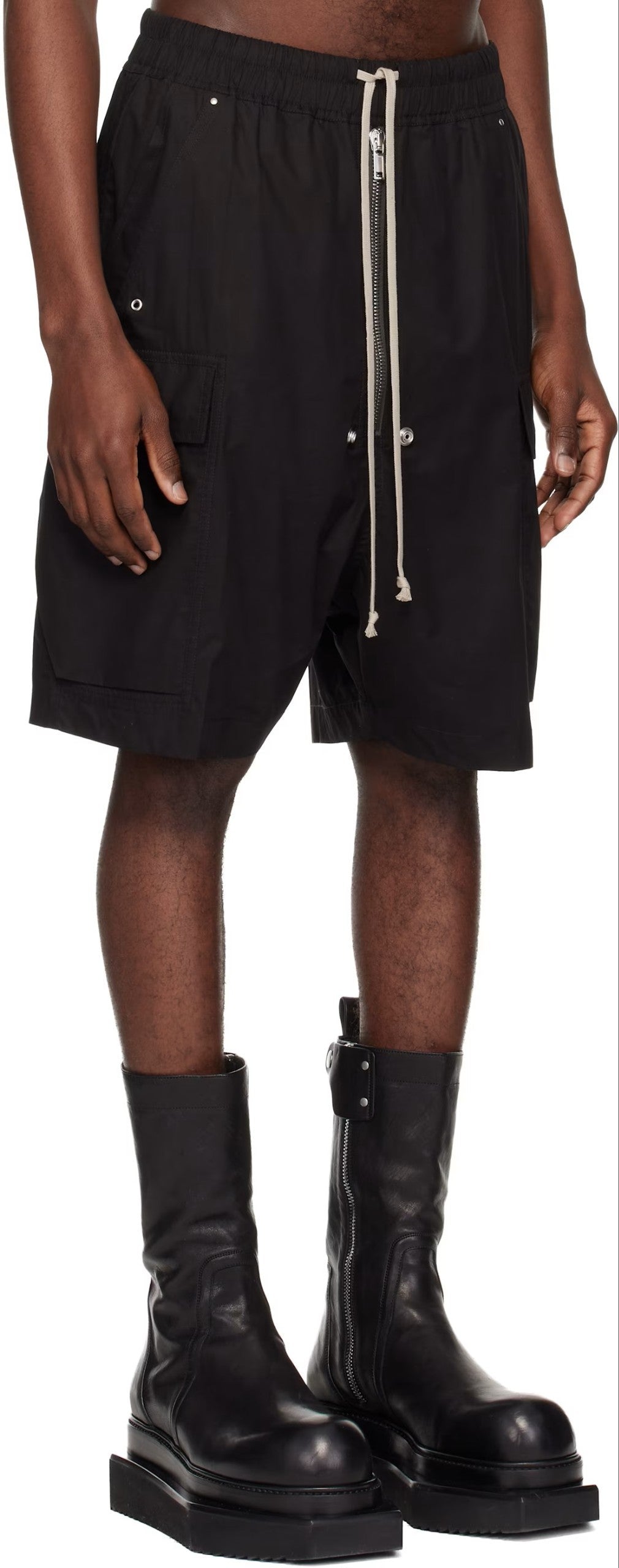 Rick Owens Black Temple Cargobela Shorts