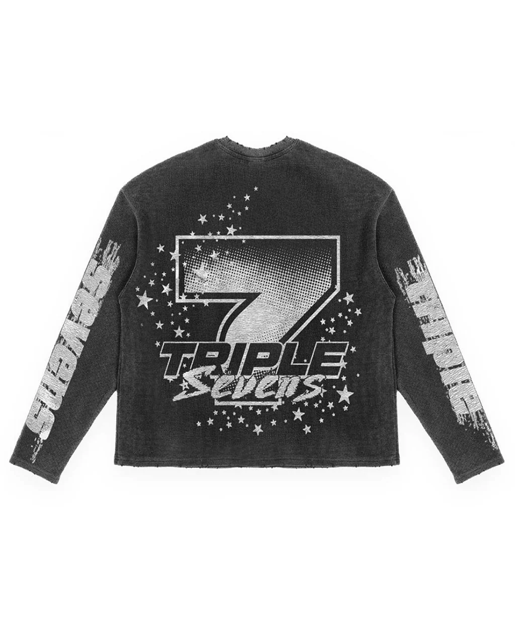 Triple Sevens Tee Black ASV2 Waffle Knit Longsleeve