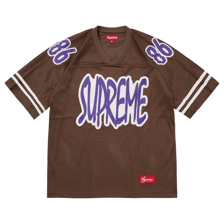 Supreme Brown Reflective Football Jersey