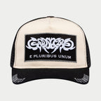 Godspeed Hat White Black GS E Pluribus Trucker