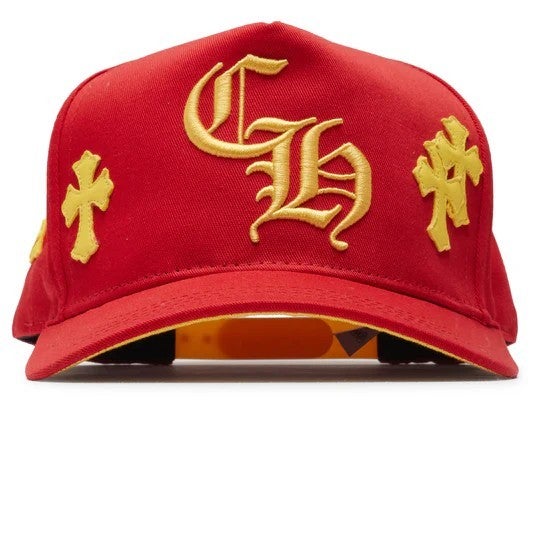 Chrome Hearts Cross Patch Red Yellow Baseball Cap