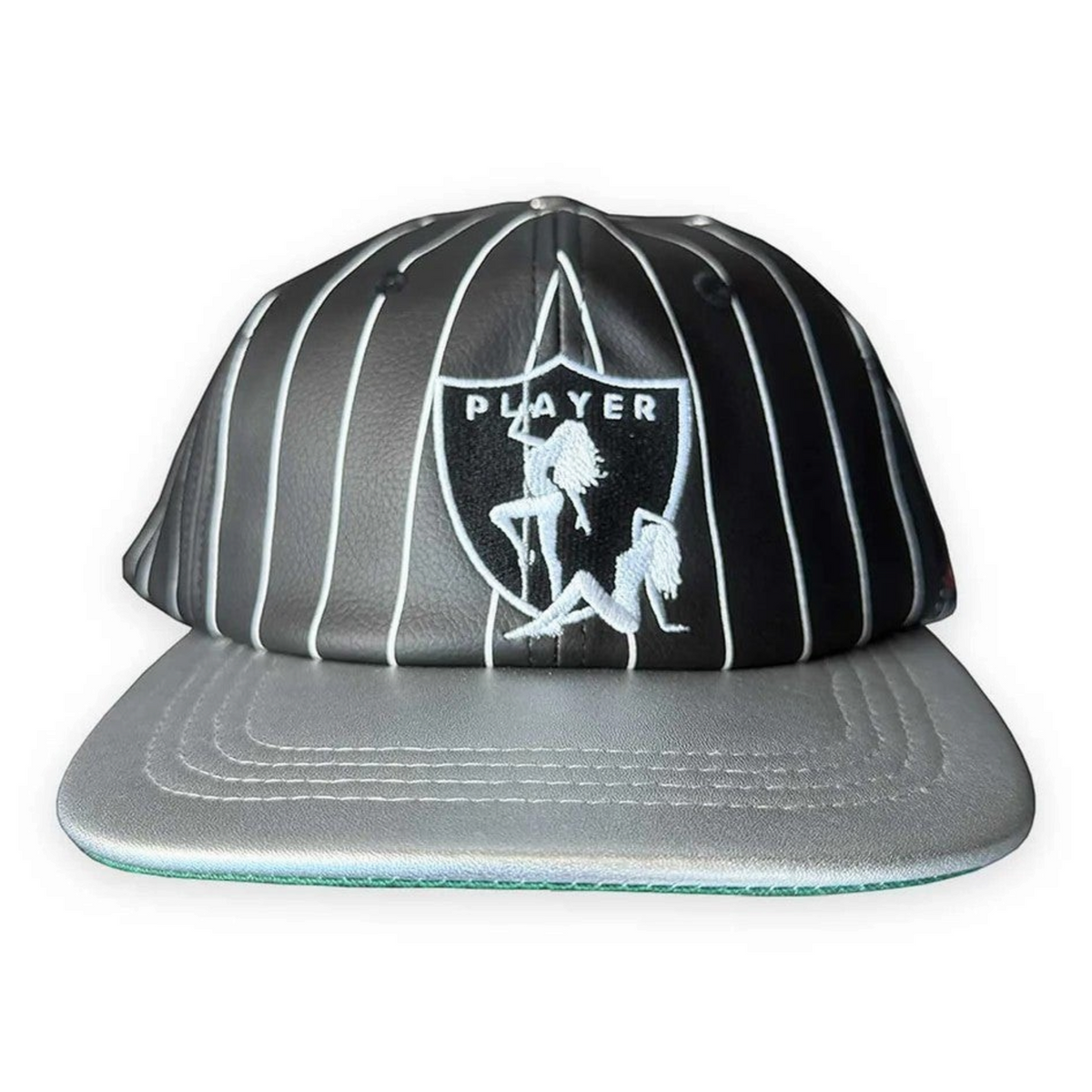 Triple Sevens Hat Pinstripe Player Black White
