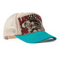 KAPITAL Cream Blue Hat Life Kapriccio Mesh-Trimmed Printed Scuba