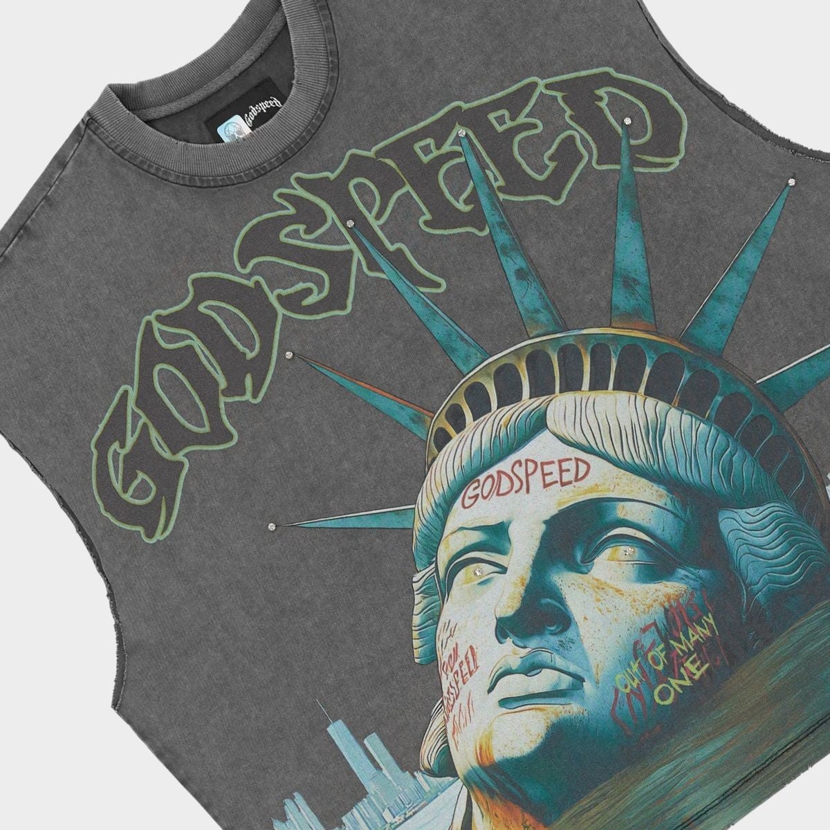 Godspeed Tee Sunken Liberty Sleeveless Grey