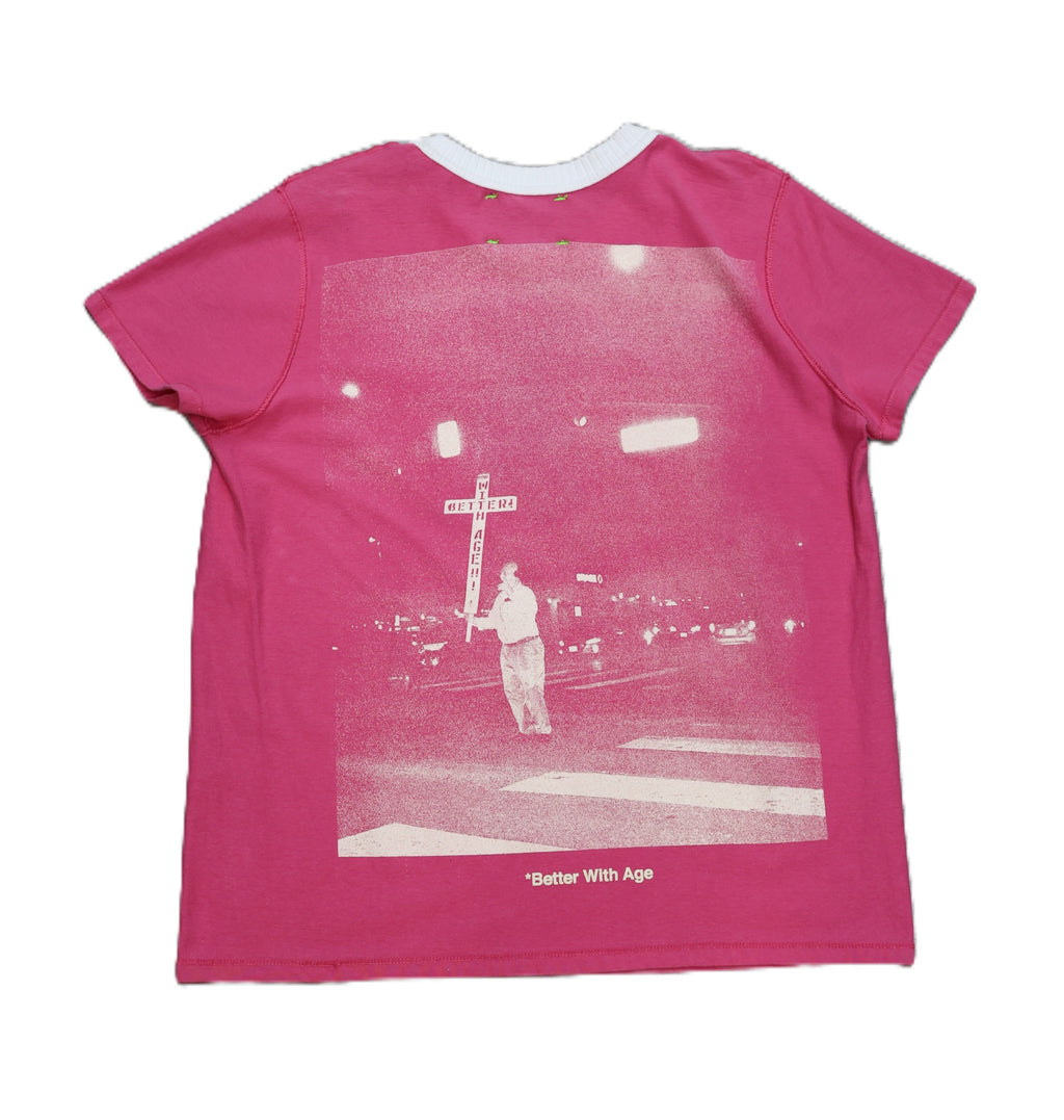 Better With Age Tee Pink Savior